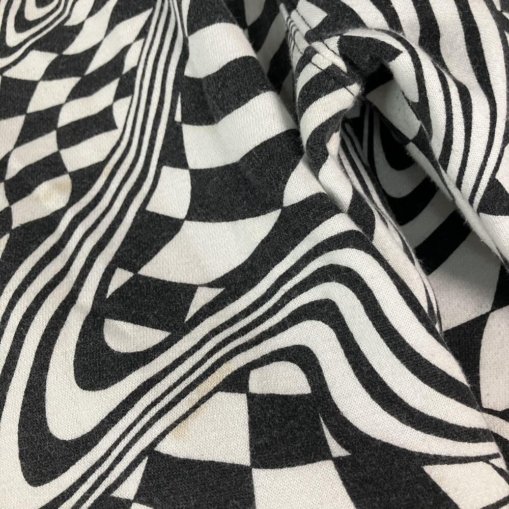 Wild Fable‎ Sweatshirt Womens Large Black White Trippy Checkerboard Crewneck - Picture 15 of 15
